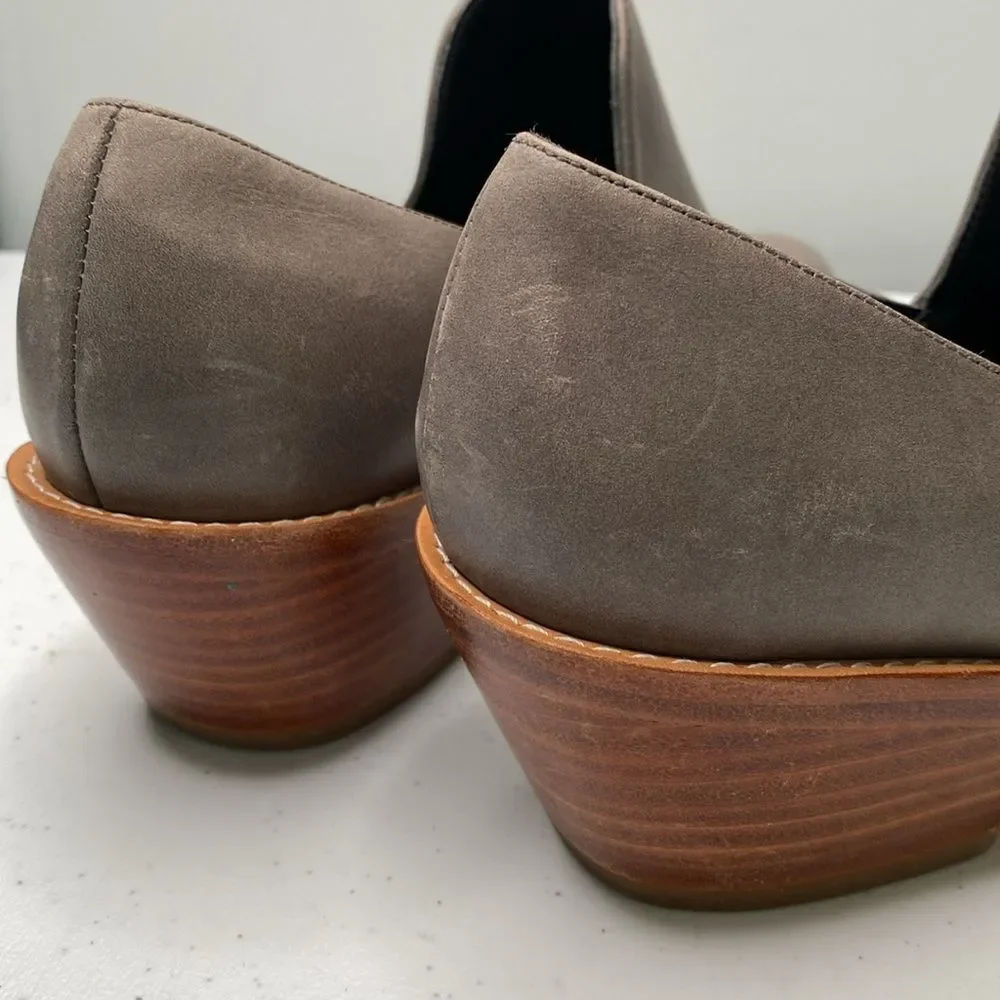Fortress of Inca Madeline Leather Stacked Low Heel Bootie Shoe Slip-On Handmade